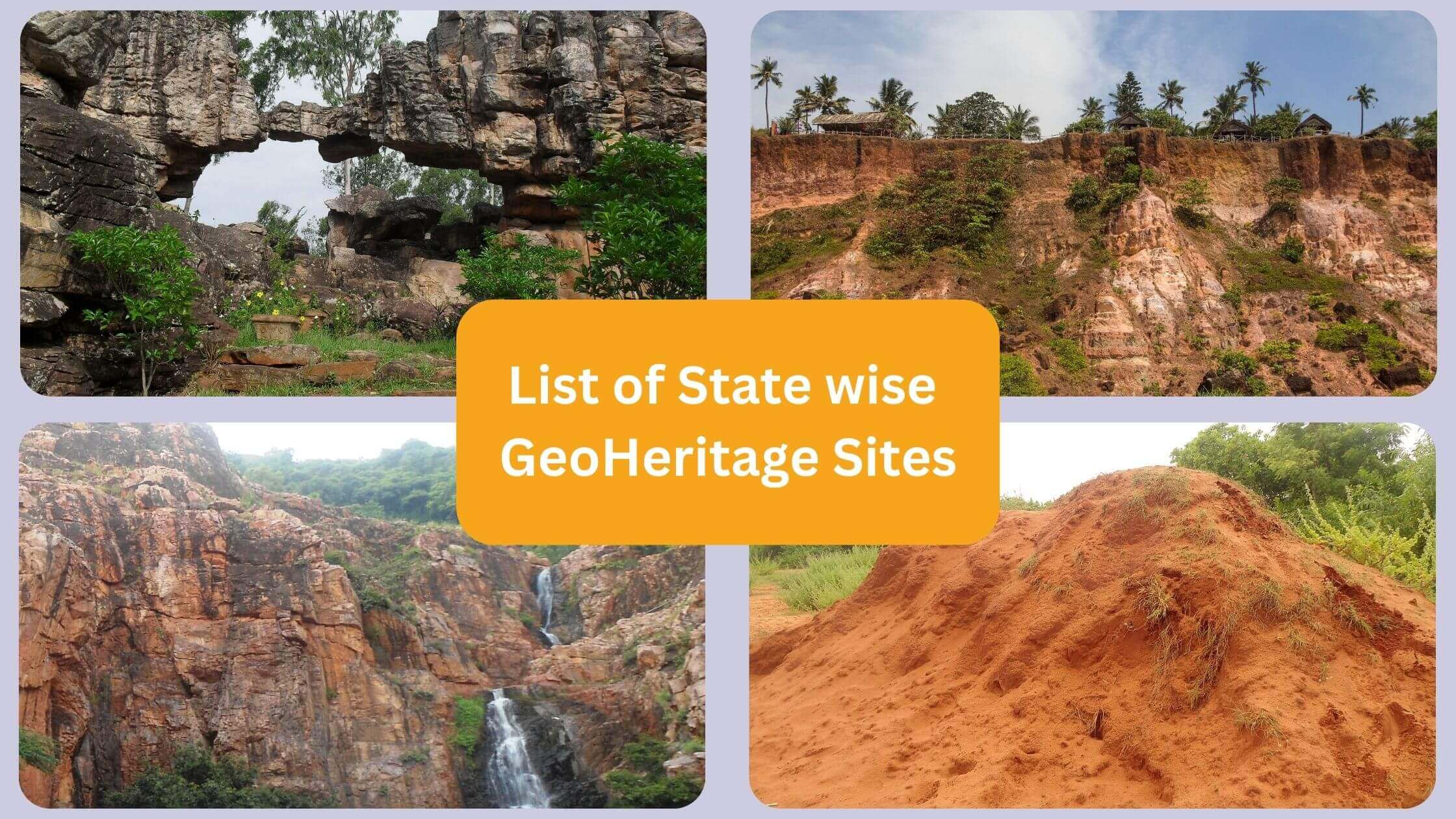 List of State wise GeoHeritage Sites of India